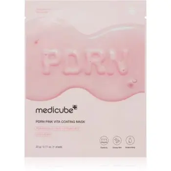 medicube PDRN Pink Vita Coating Mask mască textilă cu efect antirid cu efect iluminator