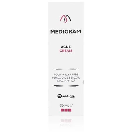 Medigram Crema, 30 ml, Meditrina – Protectie si echilibru pentru tenul acneic