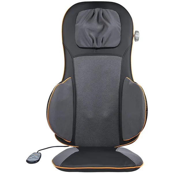 Medisana Husa de scaun pentru masaj Shiatsu Medisana MC 825 88939, 4 zone de masaj, Functie de incalzire, Infrarosu, Telecomanda, 3 trepte de masaj, 40W, Negru/Gri