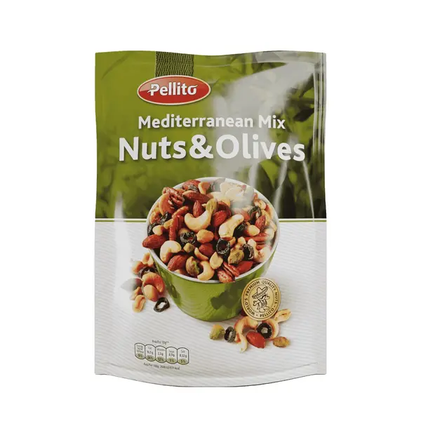 Mediterranean mix nuts & olives 125 gr