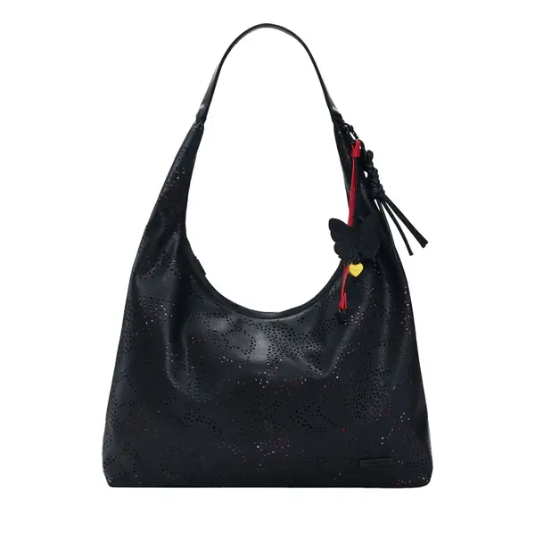Medium butterfly cutout bag black