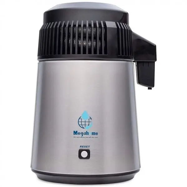 Megahome Distillers Purificator de apa Megahome MH943SBS inox, 316, capac negru