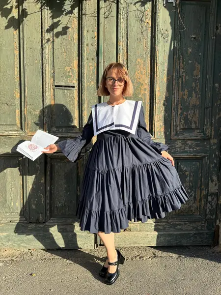 MeiMeij rochie navy 100% bumbac - 44 IT
