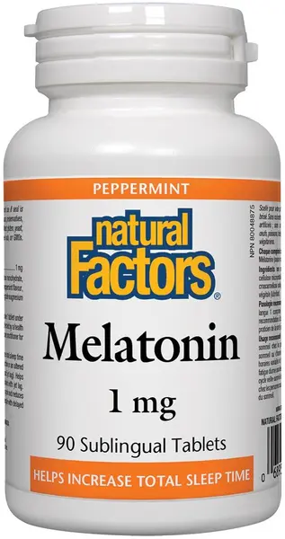 Melatonin, 1 mg, 90 comprimate sublinguale, Natural Factors