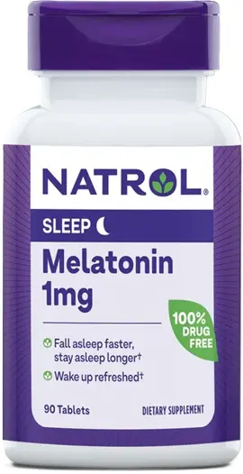 Melatonin, 1 mg, 90 tablete, Natrol