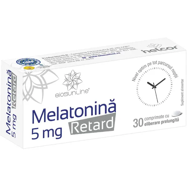 Melatonina Retard 5mg 30cpr cu eliberare prelungita