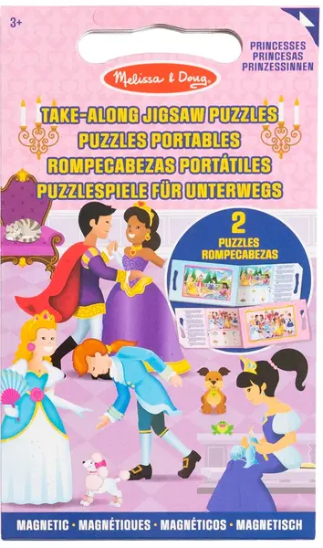 Melissa & Doug Set puzzle magnetic - Prințese