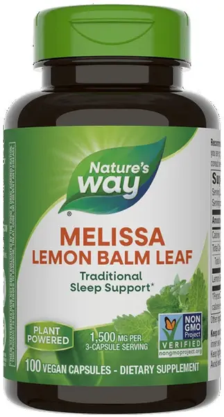 Melissa Lemon Balm Leaf, 500 mg, 100 capsule, Nature's Way