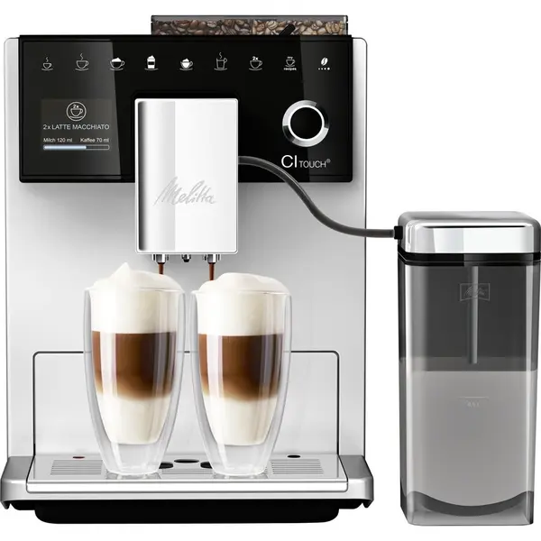 MELITTA Espressor Automat Melitta CI Touch F630-111, 1400 W, 15 Bar, Cappuccino, Americano, Macchiato,1.8 L, Negru/Argintiu