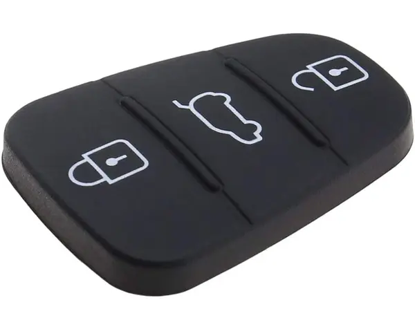 Membrana Cauciuc Butoane Cheie Auto 3 Butoane – Compatibila Hyundai i10, i20, i30, ix35, ix45, Elantra, Tucson, Santa Fe, Veloster, Solaris – Piesa de Schimb pentru Telecomanda