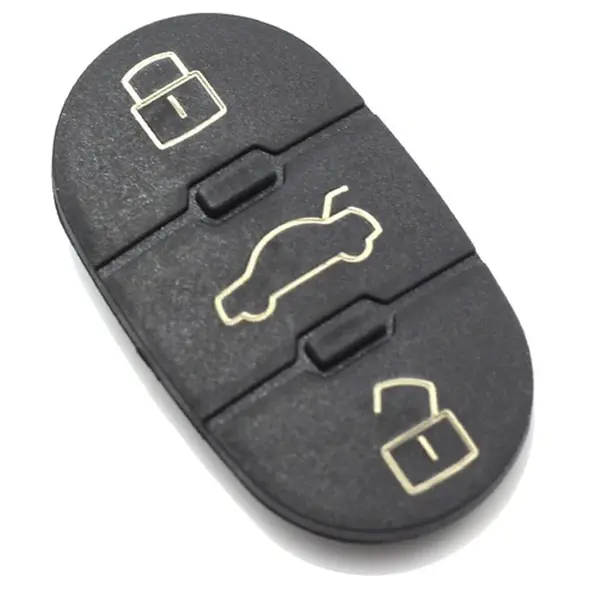 Membrana cauciuc pad cu 3 butoane, Techstar, pentru cheie auto Audi TT A3 A4 A6 A8, echiv OE 4D0837231