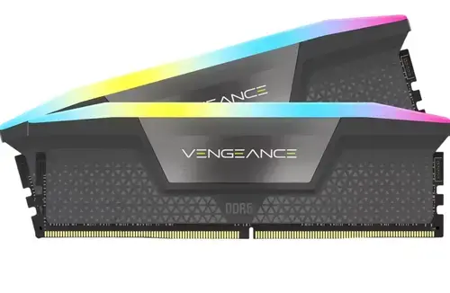 Memorie Corsair VENGEANCE DDR5, 32GB, KIT 2x16GB, 6000MT/s, C38, 1.35V, XMP&EXPO, RGB, Gri