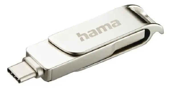 Memorie flash Hama - 182491, 128GB, USB-A/USB-C, gri