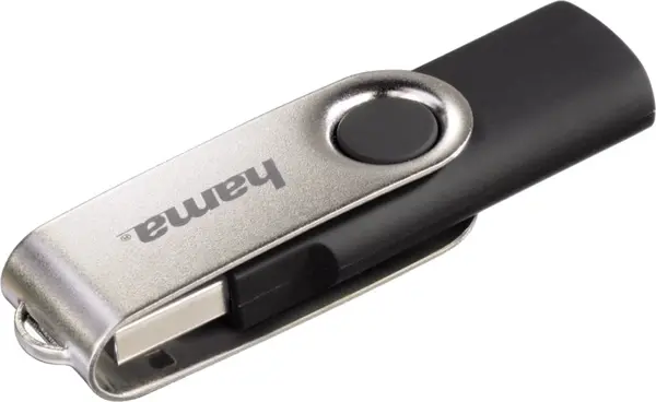 Memorie flash Hama - Rotate, 32GB, USB 2.0, gri/negru