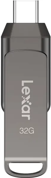 Memorie flash Lexar - JumpDrive Dual Drive D400, 32GB, USB 3.1, gri