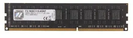 Memorie G.Skill Value, DDR3, 1x8GB, 1600MHz (Negru)