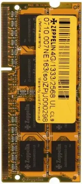 Memorie Laptop Zeppelin SO-DIMM DDR3, 1x4GB, 1333MHz (CL9)