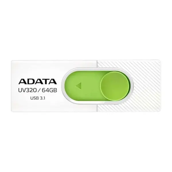 Memorie USB ADATA UV320, 64GB, USB 3.2, Alb/Verde