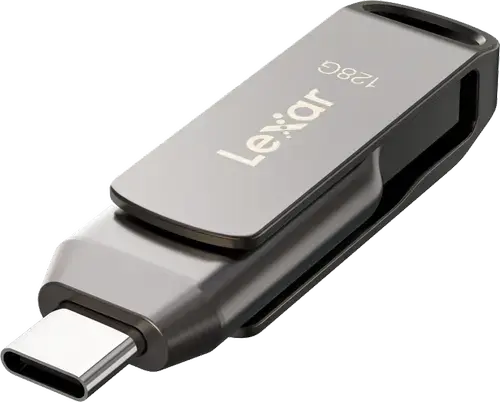 Memorie USB Lexar JumpDrive Dual Drive D400, 128GB, USB Type-C/USB-A