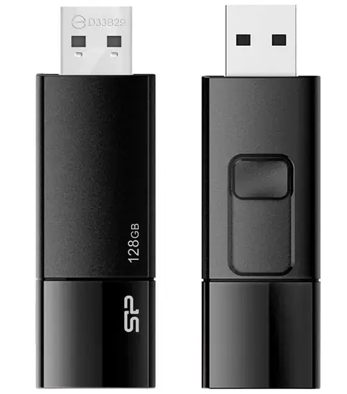Memorie USB Silicon Power Blaze B05, 128GB, USB 3.2 (Negru)
