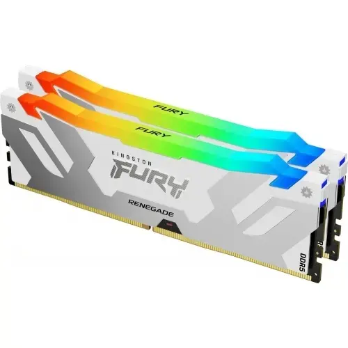 Memorii Kingston FURY Renegade RGB White Intel XMP 3.0, 64GB (2x32GB), DDR5-6400MHz, CL32, Dual Channel