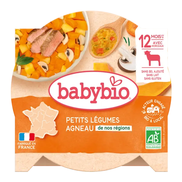 Meniu tocanita de legume si miel Bio, 230g, BabyBio