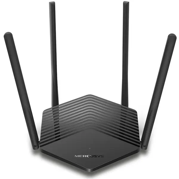 MERCUSYS Router Wireless Mercusys MR60X Wi-Fi 6 Dual-Band Gigabit AX1500, Negru