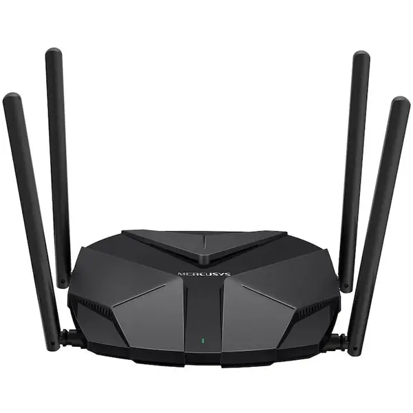 MERCUSYS Router Wireless Mercusys MR85X, AX3000, Wi-Fi 6, Dual-Band, 2.4 GHz: 574 MB/s, 5 GHz: 2402 MB/s, Negru