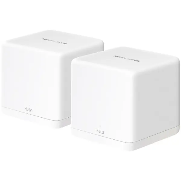 MERCUSYS Sistem Mesh Wi-Fi Mercusys Halo H60X(2-pack), AX1500, Wi-Fi 6, Dual Band Gigabit, MU-MIMO, Beamforming , control parental, cu acoperire completa pentru casa