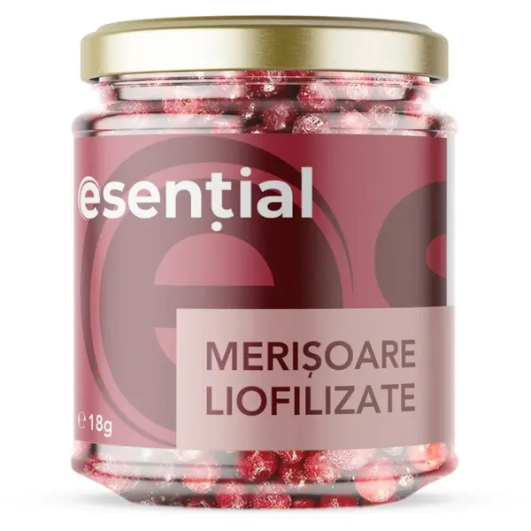 Merisoare Liofilizate Intregi Esential'aroms, 18 g