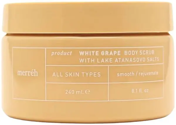 Merréh White Grape Scrub de corp cu săruri naturale, 240 ml