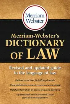 Merriam-Webster's Dictionary of Law, Paperback/Merriam-Webster