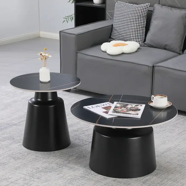 Mese de cafea Dualis, Set 2 piese, 70x70x38 cm