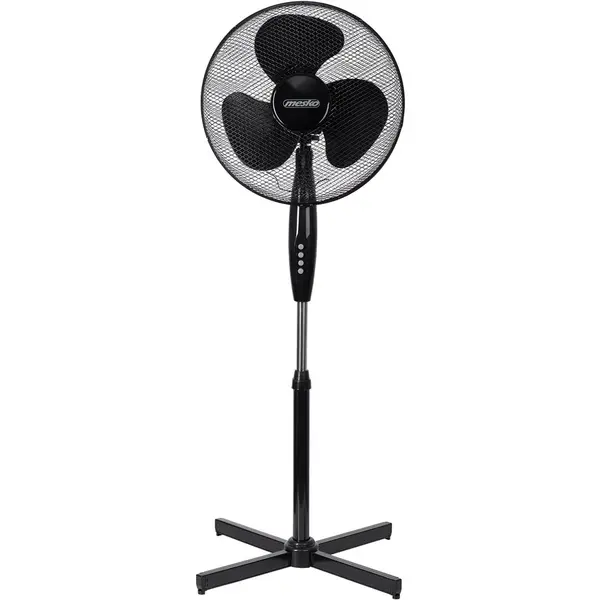 Mesko Ventilator cu picior Mesko MS 7311, diametru 40 cm, 3 setari de viteza, reglare sus-jos, baza stabila, putere 45 W, Negru