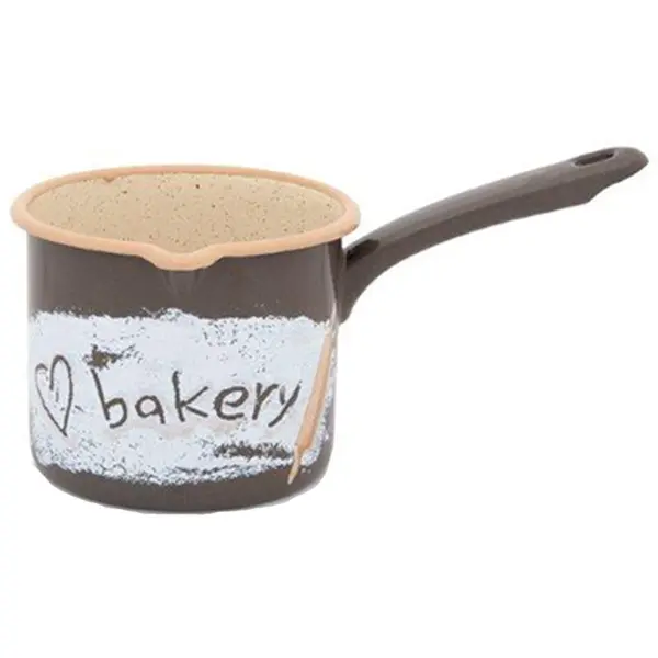 Metalac Cana cu maner lung 1.2l Bakery Metalac email/12cm/1.2l