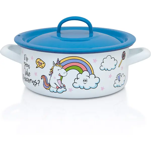 Metalac Cratita 0.75l cu capac Dino Metalac email/12cm/0.75l