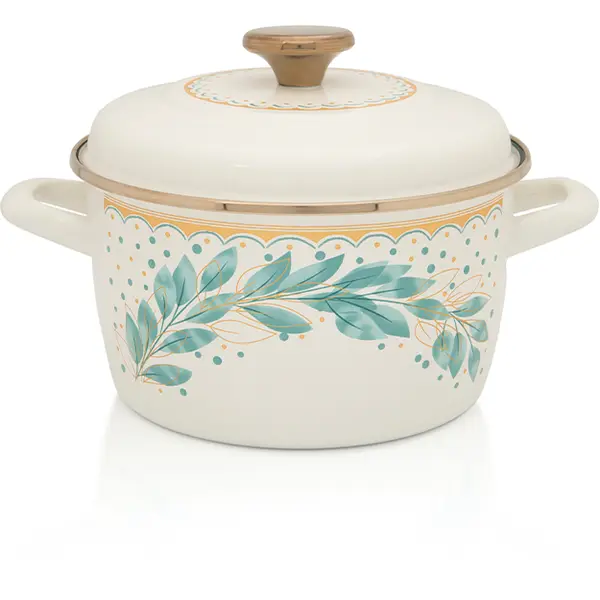 Metalac Oala 3.5l cu capac Green Line Metalac email/20cm/3.5l