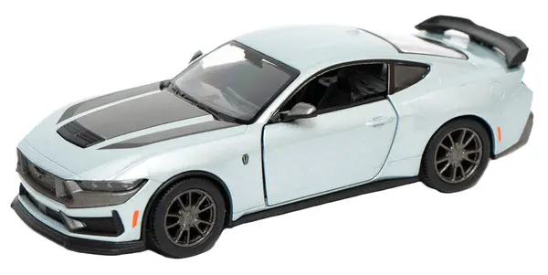 Metallică Kinsmart - 2024 Ford Mustang Dark Horse, 1:38, albastru deschis
