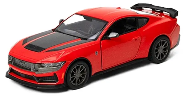 Metallică Kinsmart - 2024 Ford Mustang Dark Horse, 1:38, roșie