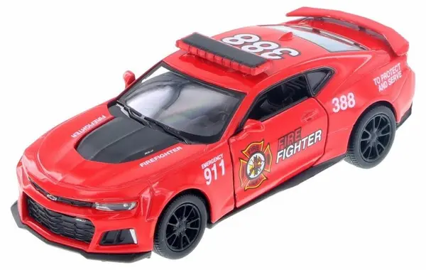 Metallică Kinsmart Firefighter Edition - 2017 Chevrolet Camaro ZL1, 1:38, roșie