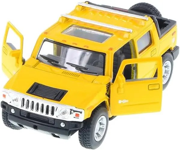 Metallică Kinsmart - Hummer H2, 1:36, galbenă