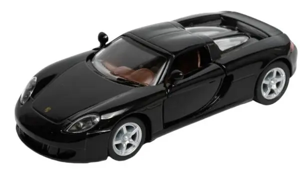 Metallică Kinsmart - Porsche Carrera GT, 1:36, neagră