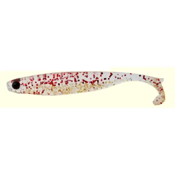 Mezashi Z-Tail Minnow 8.8cm Red Gold Glitter