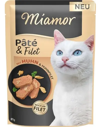 MIAMOR Pate and Filet with Chicken 85 g pate file de pui pentru pisica