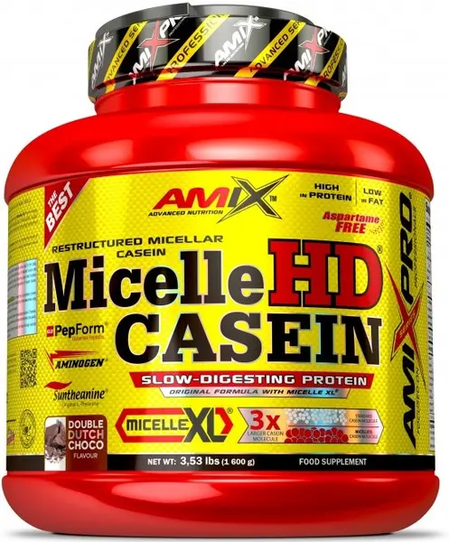 Micelle HD Casein, ciocolată dublă cu cocos, 1.6 kg, Amix