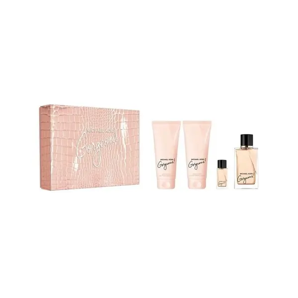 Michael Kors Gorgeous Set cadou pentru femei Volum 100 ml EDP + EDP 5 ml + 100 ml gel de duș + 100 ml loțiune de corp