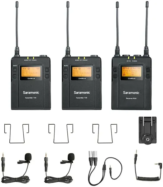 Microfoane Saramonic - UwMic9, 2 buc, fără fir, negru