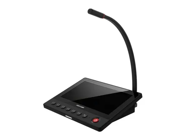 Microfon adresare publica Hikvision DS-QAZ1MP7G1, ecran tactil IPS 7 inch, PoE, TTS, difuzare live/programata/urgenta, intrare MIC 3.5mm,
