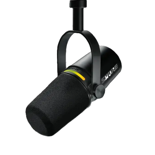 Microfon de Podcast Shure MV7+-K, XLR/USB-C, Cardioid Dinamic (Negru)