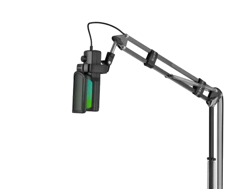 Microfon Genesis Radium 251, Iluminare RGB, USB-C, Condenser, Negru